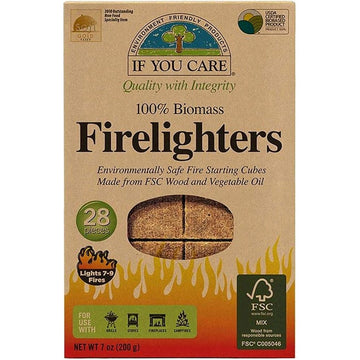 If You Care Firelighters Non toxic Wood 28 pieces - 2 Pack