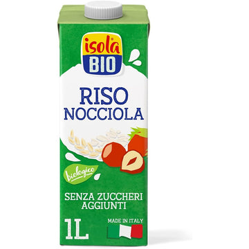 Isola Bio Organic Rice and Hazelnut Drink 1000ml - 2 Pack