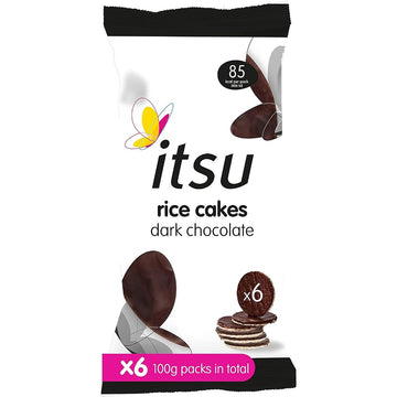 Itsu itsu Dark Chocolate Coated Rice Cakes 100g - 3 Pack