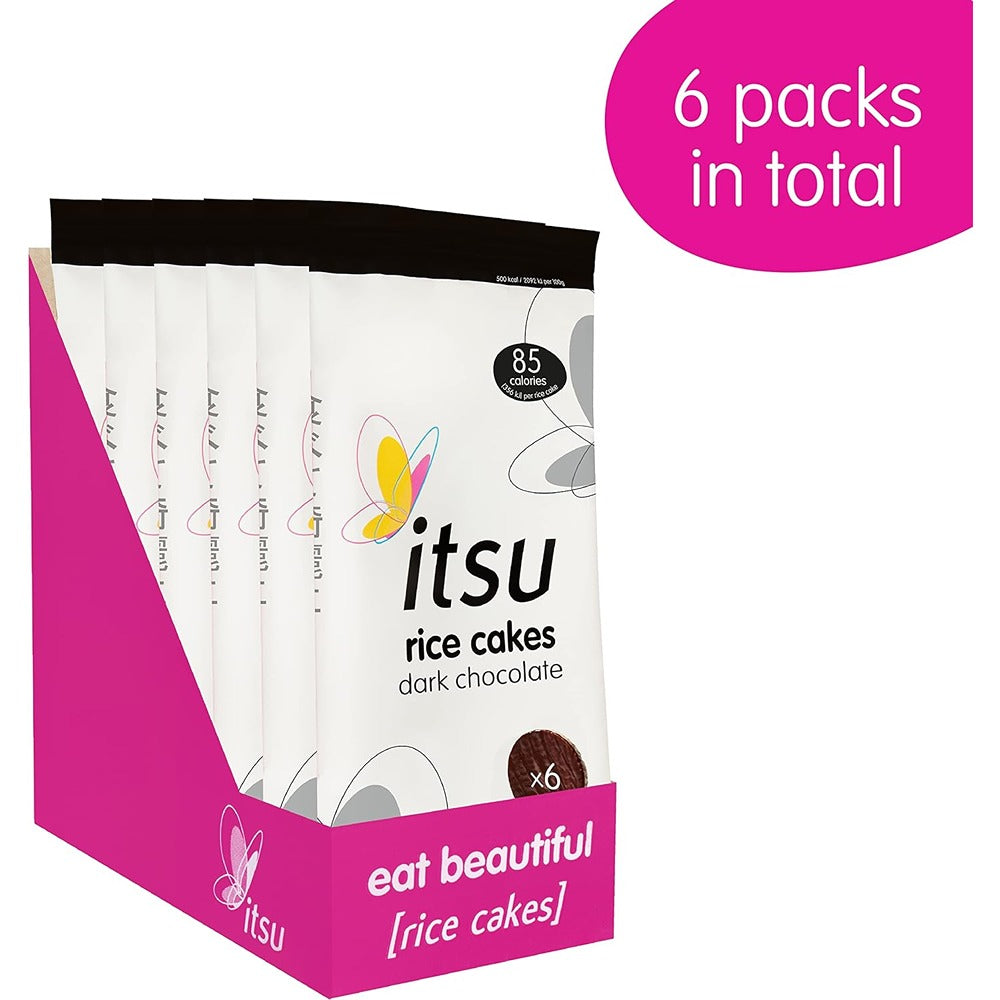 Itsu Rice Cakes Itsu itsu Dark Chocolate Coated Rice Cakes 100g - 3 Pack