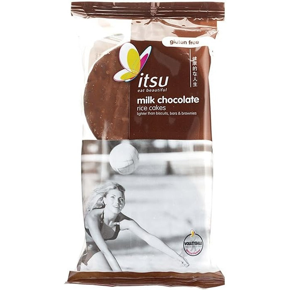 Itsu Rice Cakes Itsu Milk Chocolate Coated Rice Cakes 100g - 3 Pack
