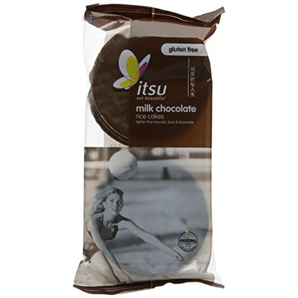 Itsu Rice Cakes Itsu Milk Chocolate Coated Rice Cakes 100g - 3 Pack