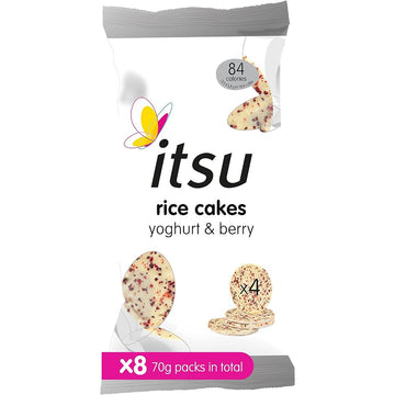 Itsu Yoghurt & Berry Sprinkled Rice Cakes 70g - 4 Pack