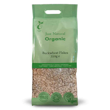Just Natural Gluten Free Organic Gluten Free Buckwheat Flakes 350g