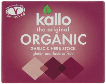 Kallo Kallo Organic Garlic & Herb Stock Cubes 66g - 15 Pack