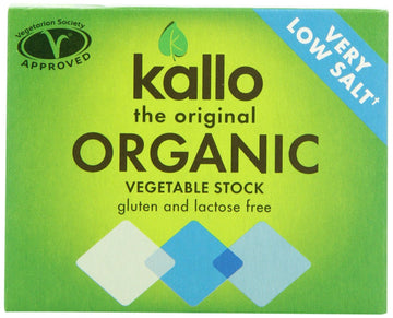 Kallo Organic Low Salt Vegetable Stock Cubes 66g - 15 Pack
