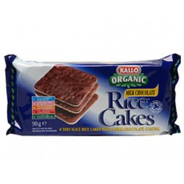 Kallo Organic Thin Slice Milk Chocolate Rice Cakes 90g - 16 Pack