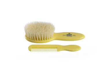 Kent BA28 Soft White Bristle Baby Hair Brush and Comb Set