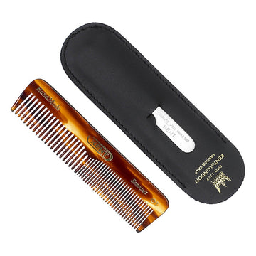 Kent Case Black Calf Comb & File