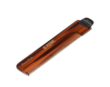 Kent Blk Leather Case-saw Cut Comb