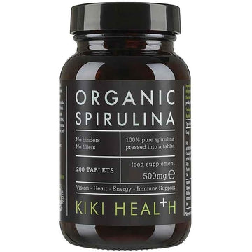 KIKI Health Organic Spirulina, Southern India, 200 Tablets