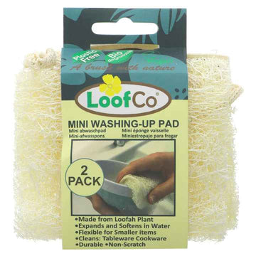LoofCo Mini-Washing-Up loofah Pads 2psc