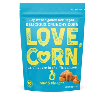 Love Corn Salt & Vinegar Corn Snack 45g - 10 Pack