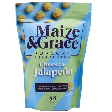 Maize and Grace Cheese & Jalapeno Popcorn 36g - 8 Pack