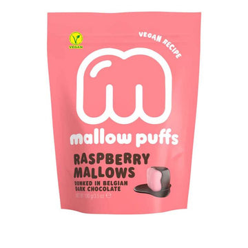 MALLOW PUFFS Raspberry Choc Mallows 100g - 6 Pack