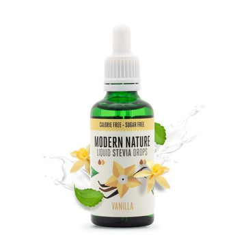 Modern Nature Pure Liquid Stevia Drops Sweetener 50ml - VANILLA