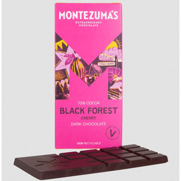 Montezumas Chocolate Black Forest Dark Chocolate with Cherry 90g - 12 Pack