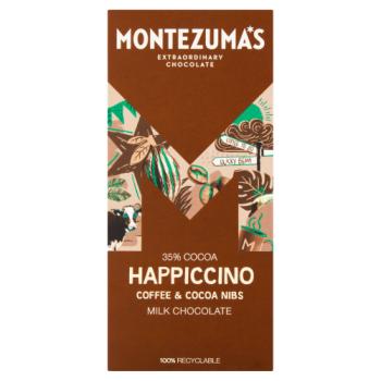 Montezumas Happiccinno Milk Chocolate + Coffee & Cocoa Nibs 90g
