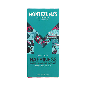 Montezumas - Milk Chocolate with Salted Caramelised Hazelnuts 90g - 4 Pack