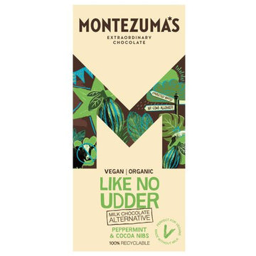 Montezumas Chocolate Milk Alternative Peppermint and Coca Nibs 90g