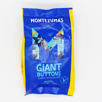 Montezumas Chocolate Organic 74% Dark Chocolate Giant Buttons 180g