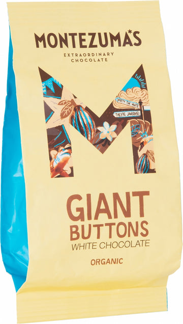 Montezumas Chocolate Organic Creamy White Chocolate Giant Buttons 180g
