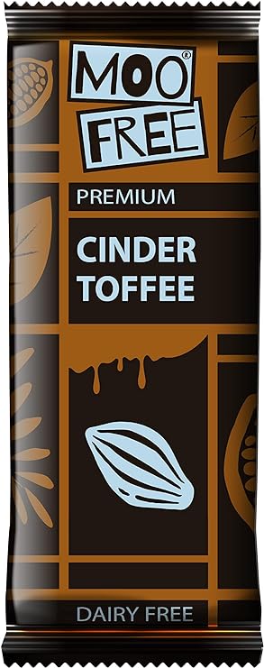 Moo Free Cinder Toffee Cocoa Bar 80g - 4 Pack