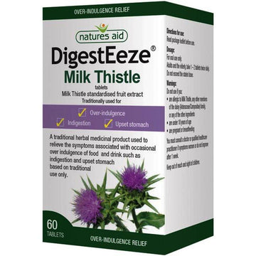 DigestEeze? 150mg  (Equivalent 2750mg - 6600mg Milk Thistle)  60 Tabs
