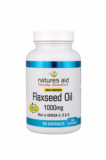 Flaxseed Oil 1000mg Cold Pressed (Omega 3, 6 + 9)   90 Softgels