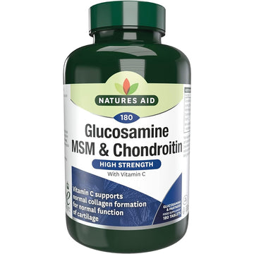 Glucosamine 500mg, MSM 500mg + Chondroitin 100mg (with Vit C) 180 Tabs