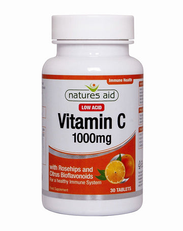Vitamin C 1000mg Low Acid + Rosehips & Citrus Bioflavonoids 30 Tabs