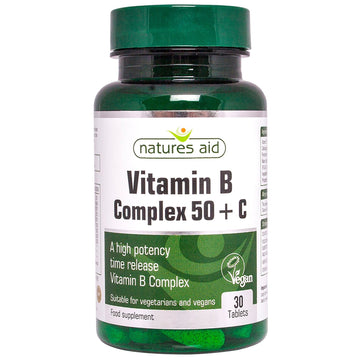 Vitamin B Complex 50 High Potency (with Vitamin C) 30 Tabs