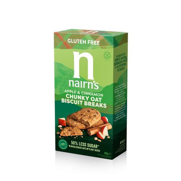 Nairns Gluten Free Apple & Cinnamon Biscuit Break Chunky 160g