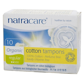 Natracare Organic Non-Applicator Tampons Regular x 10