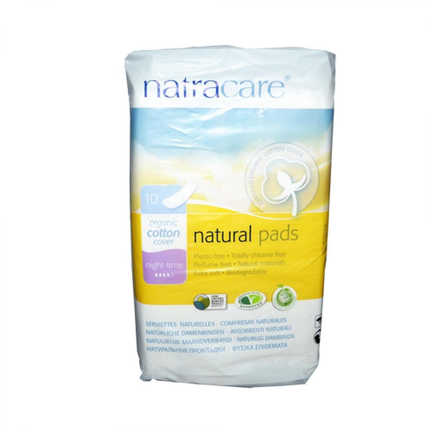 Natracare Natural Maxi Pads Night time (10 pads)