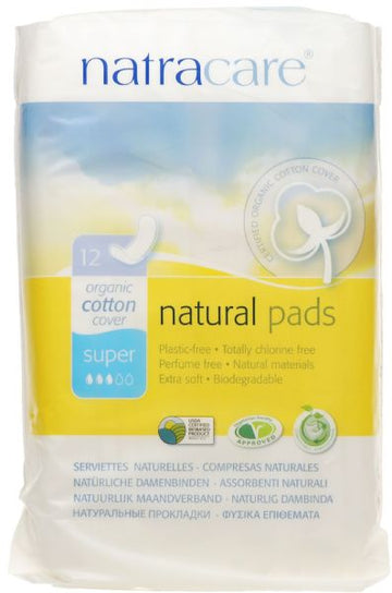 Natracare Natural Maxi Pads Super 12's