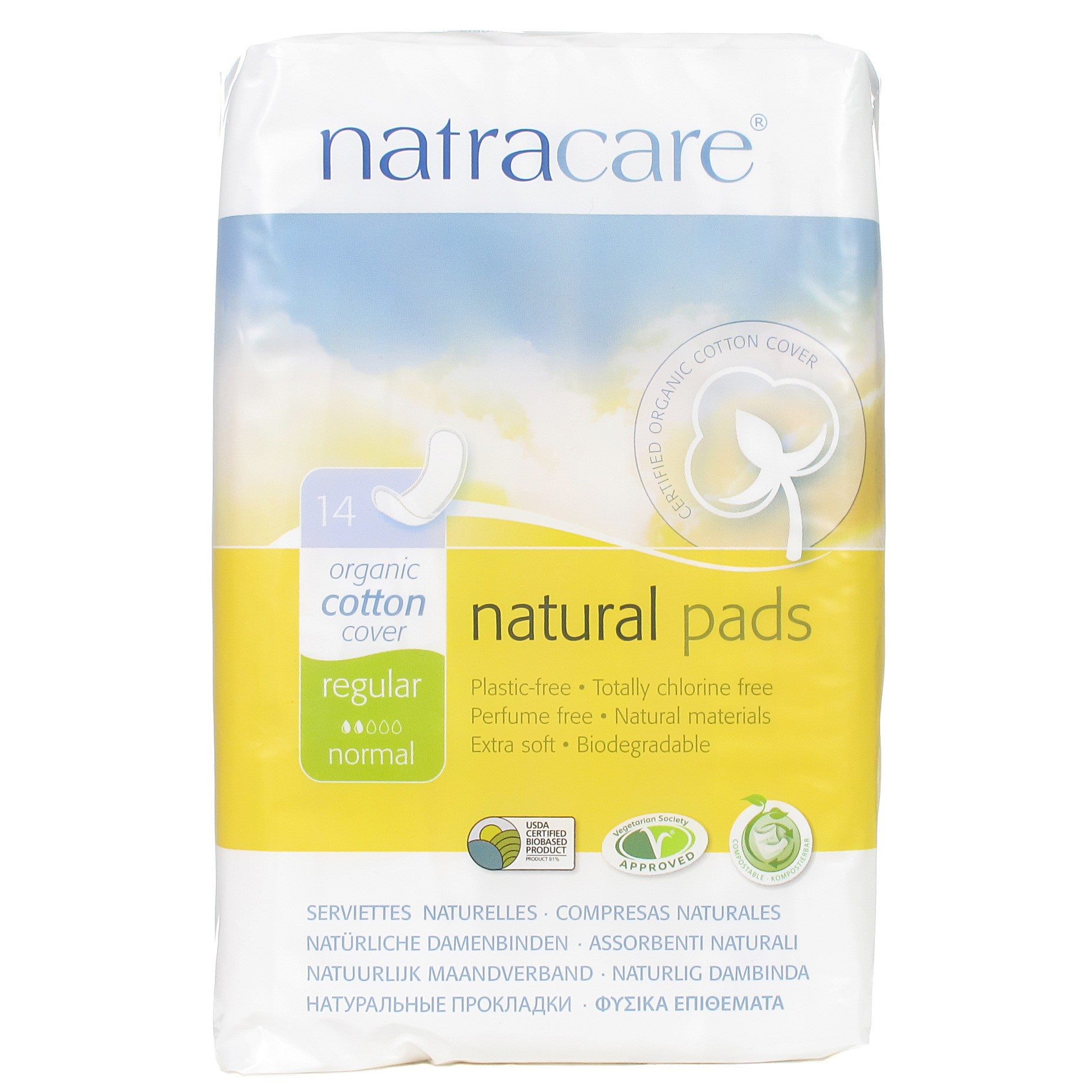 Natracare Natural Maxi Pads Regular (14 pads) | Gudz.com