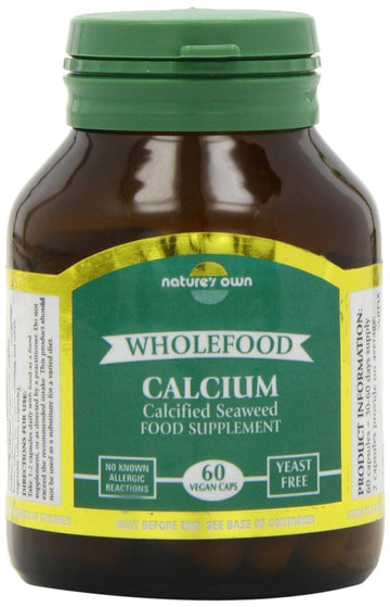 Natures Own Wholefood Calcium from Seaweed 200mg 60 vcaps