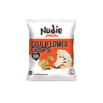 Nudie Snacks Katsu Curry Cauliflower Crisps 80g - 24 Pack