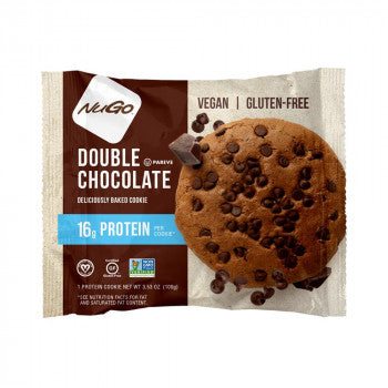 NuGo Vegan Gluten Free Double Chocolate Protein Cookie 100g - 12 Pack