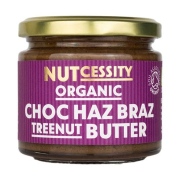 Nutcessity Organic Vegan Choc Haz Braz Nut Butter 170g [Peanut-Free] - 2 Pack