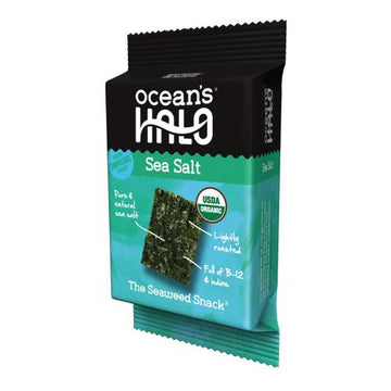 Ocean's Halo Sea Salt Organic Seaweed Snack 4g  - 12 Pack