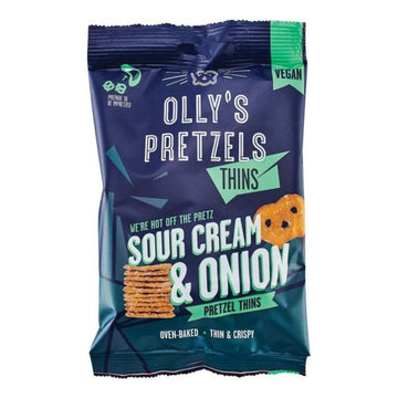 Ollys Sour Cream & Onion Pretzel Thins 35g - 10 Pack