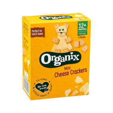 Organix Mini Organic Cheese Crackers Toddler Snack 4x20g - 3 Pack