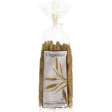 Organico Organic Flaxseed Grissini 120g - 2 Pack