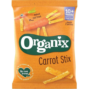 Organix Carrot Stix Organic Finger Food Toddler Snack Corn Puffs 15g - 6 Pack