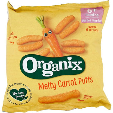 Organix Melty Carrot Puffs Organic Baby Finger Food Snack 20g
