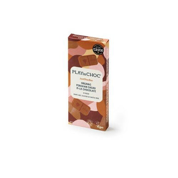 PLAYin CHOC JustChoc Organic Peruvian Cacao Milk Chocolate 60g
