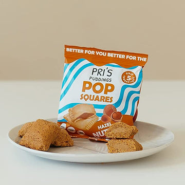 Pris Puddings Pop Squares with Hazelnut Butter 44g - 6 Pack
