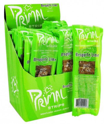 Primal Spirit Vegan Jerky Strips Mesquite Lime 28g - 8 Pack